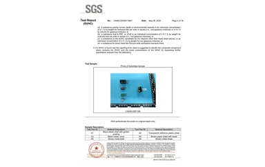 環(huán)保測試報告 SVHC CANEC25009119801